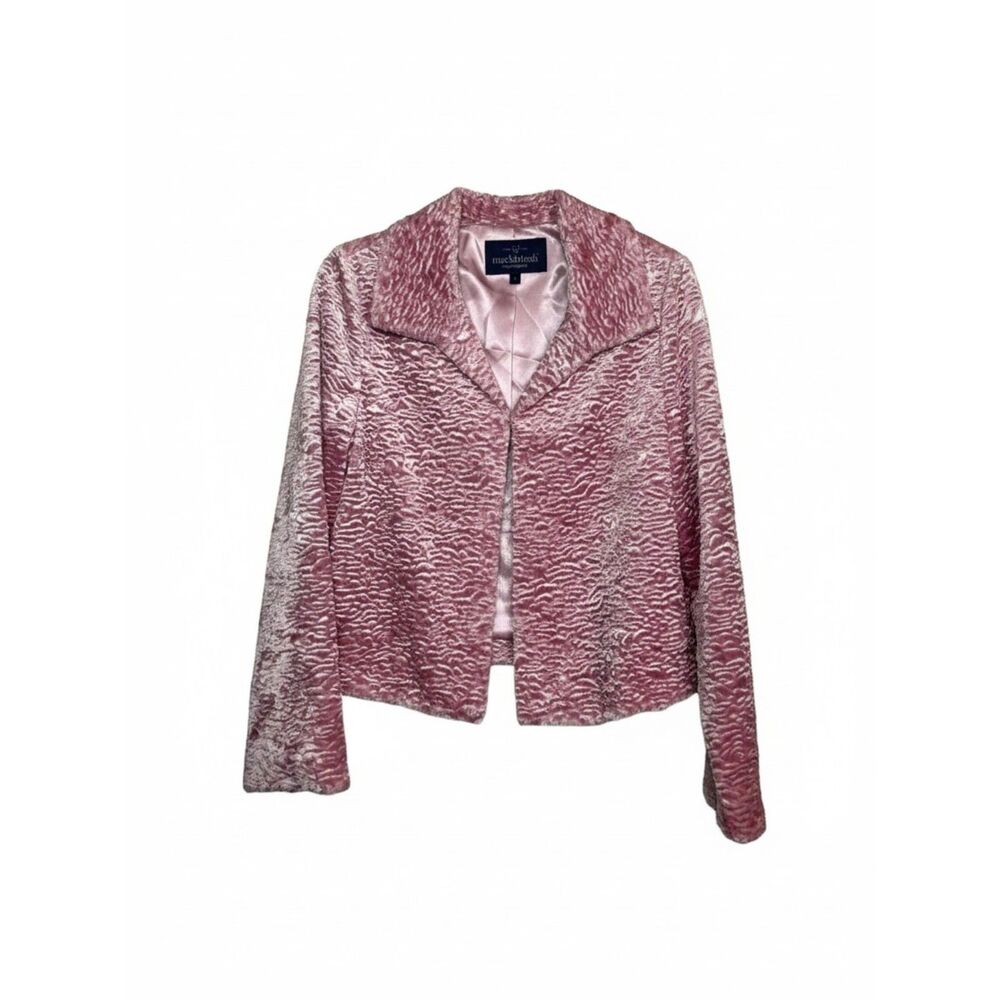 Mackintosh New England Pink Faux Shearling Statement Coat Barbiecore Glam Size S